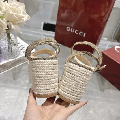 Gucci Women's Horsebit Flat Mid-Heel Platform Sandals - Image 8