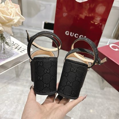 Gucci Women's Horsebit Flat Mid-Heel Platform Sandals - Image 8