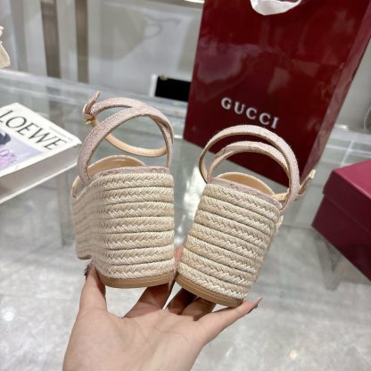 Gucci Women's Horsebit Flat Mid-Heel Platform Sandals - Image 8