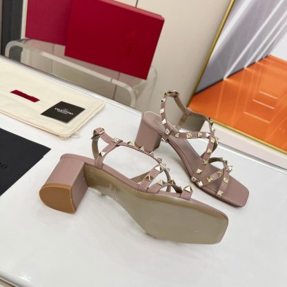 VALENTINO Fashion Studded Element Elegant Sandals High Heels - Image 8