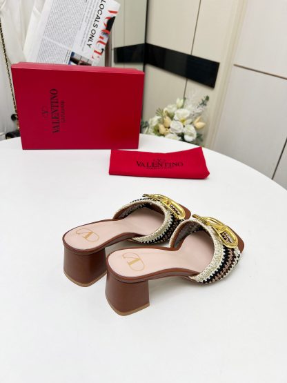 VALENTINO Handmade Woven Elegant High-Heeled Sandals - Image 7