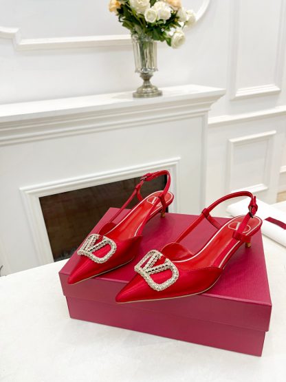 VALENTINO elegant high heels with rhinestone buckle - Image 8