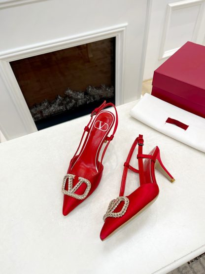 VALENTINO elegant high heels with rhinestone buckle - Image 8