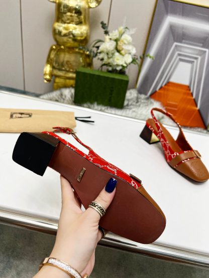 Gucci synchronized block heel slingback shoes - Image 7