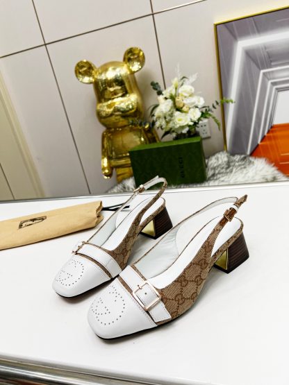 Gucci synchronized block heel slingback shoes - Image 8