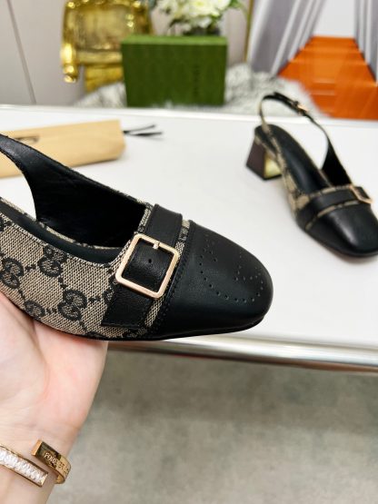 Gucci synchronized block heel slingback shoes - Image 8