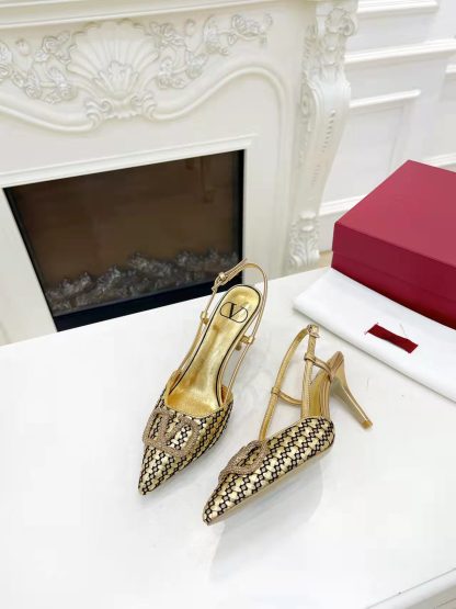 VALENTINO new women's slingback sandals high heels - Image 7
