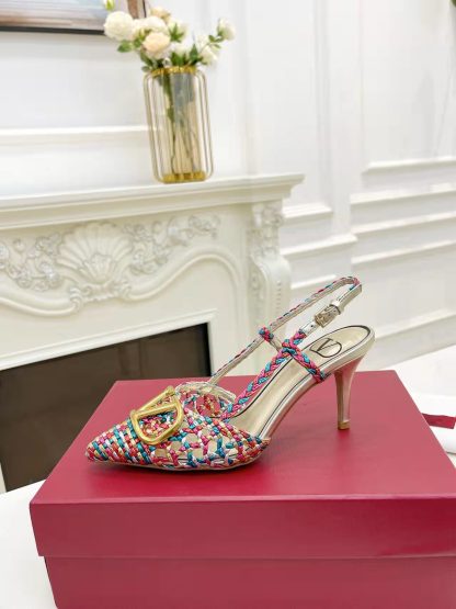 VALENTINO new women's slingback sandals high heels - Image 8