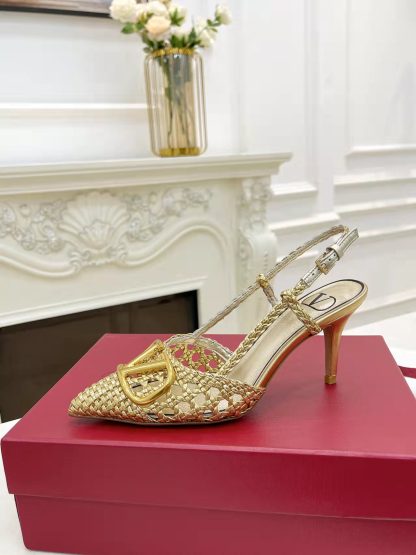 VALENTINO new women's slingback sandals high heels - Image 5