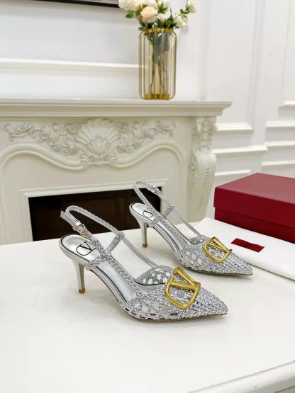 VALENTINO new women's slingback sandals high heels - Image 7