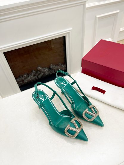 VALENTINO's latest rhinestone buckle luxury high heels - Image 8