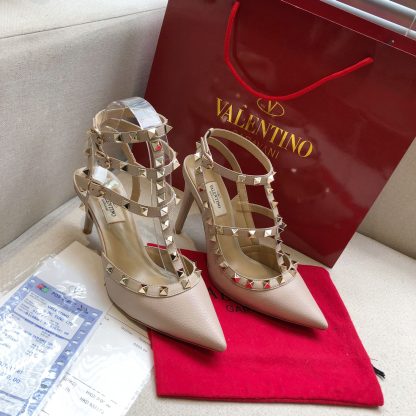 VALENTINO lychee leather series elegant high heels - Image 7