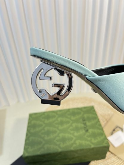 Gucci Double G round heel sandals - Image 8