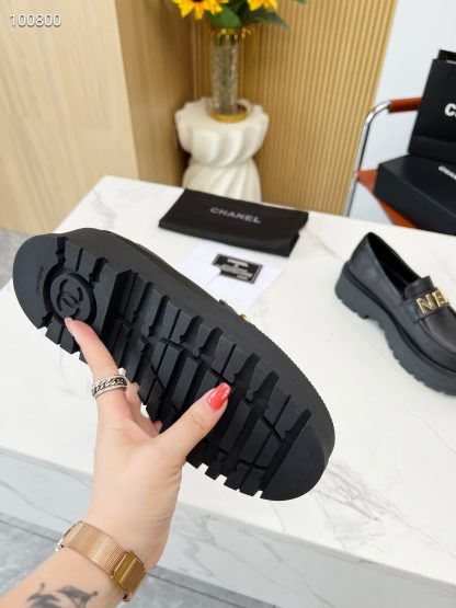Chanel autumn and winter black lightweight and comfortable loafers thick sole 6cm - Image 8