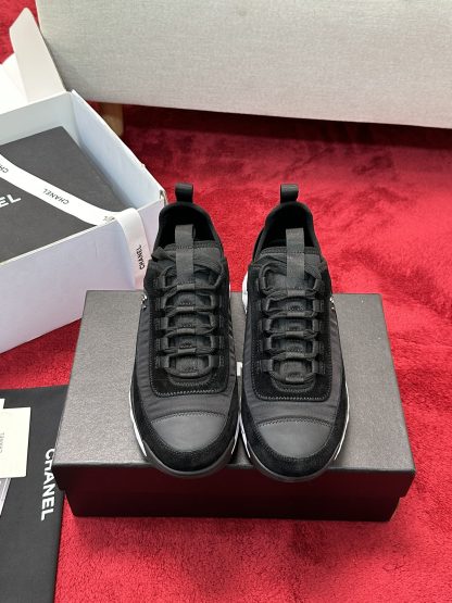 Chanel black men's and women's couple's mixed craftsmanship embroidery style versatile casual sports shoes - Image 8