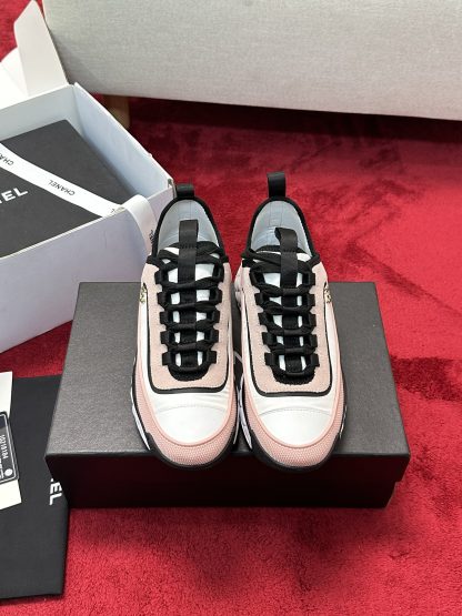 Chanel classic unisex couple pink mix and match fashion casual sneakers - Image 8