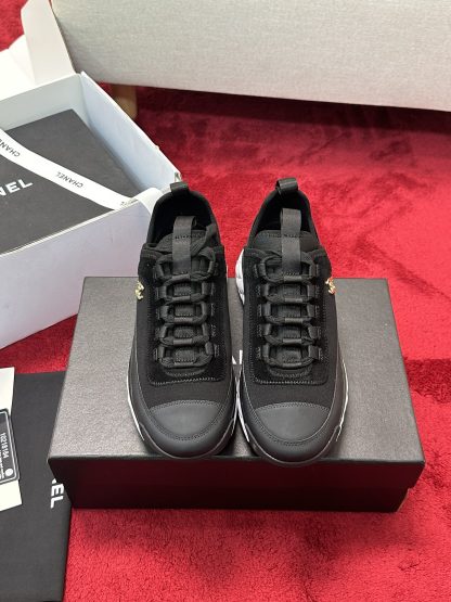 Chanel classic black all-match casual sneakers for men and women - Image 8