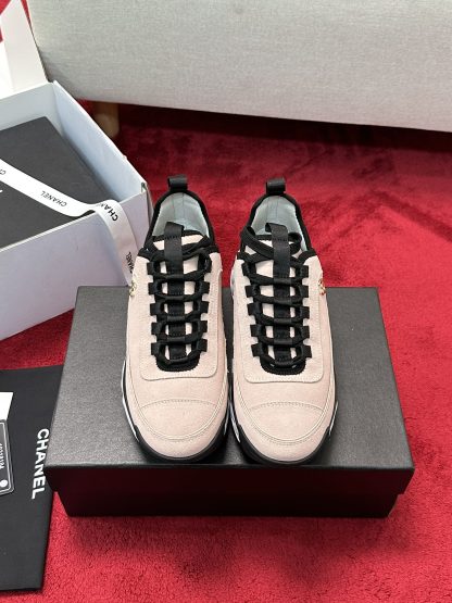 Chanel unisex couple pink mix and match classic fashion casual sneakers - Image 8