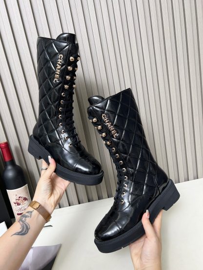 Chanel autumn and winter new black electric show diamond style boots - Image 8