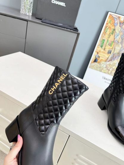 Chanel's latest black Martin boots for the autumn and winter season - Image 7