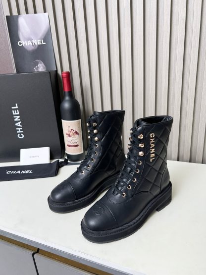 Chanel autumn and winter new electric show diamond style black boots - Image 8