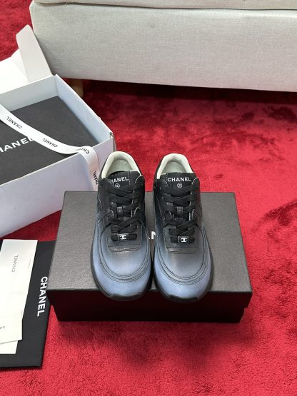 Chanel black craft embroidery style fashion casual sports shoes - Image 8