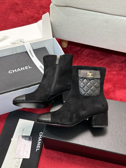 Chanel's new simple, stylish and comfortable black ankle boots with a heel height of 5cm - Image 8