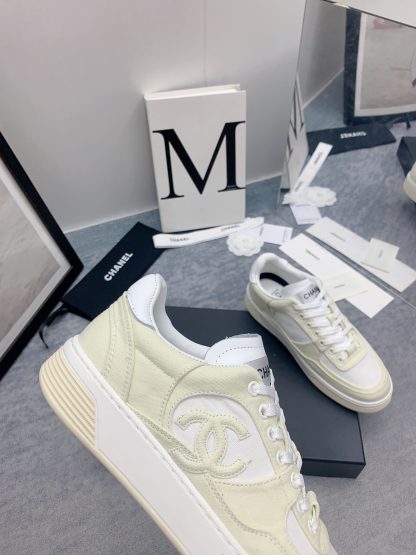 Chanel Spring and Summer Ultra High Quality Light Yellow Fashionable Casual Sports Sneakers - Image 8