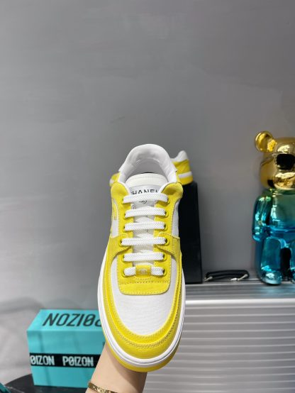 Chanel Spring and Summer Ultra High Quality Yellow Fashionable Casual Sports Sneakers - Image 8