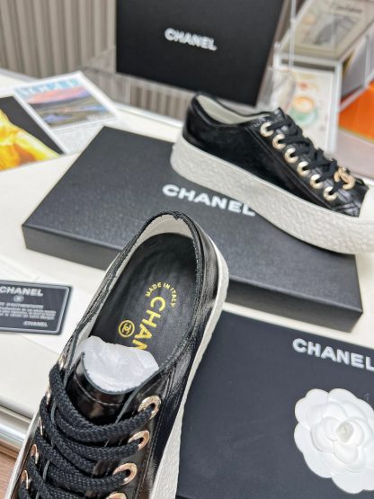 Chanel high-end custom black classic comfortable casual shoes - Image 8