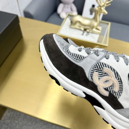 Chanel Classic Fashion Black and Grey Casual Sneakers - Image 8