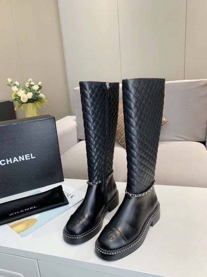 Chanel autumn and winter high-end custom-made ultimate luxury black boots - Image 8