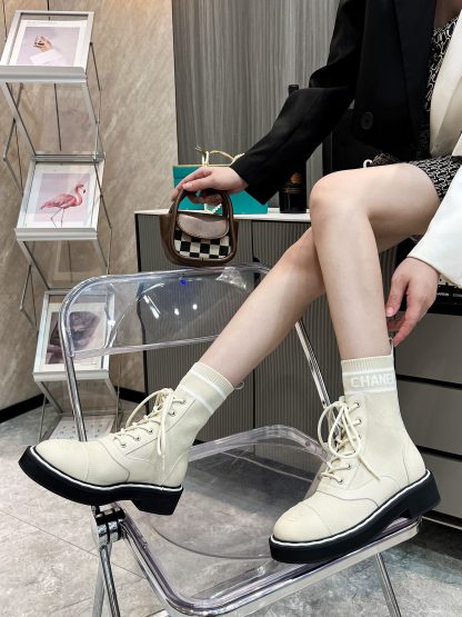 Chanel beige Paris catwalk latest boots - Image 7
