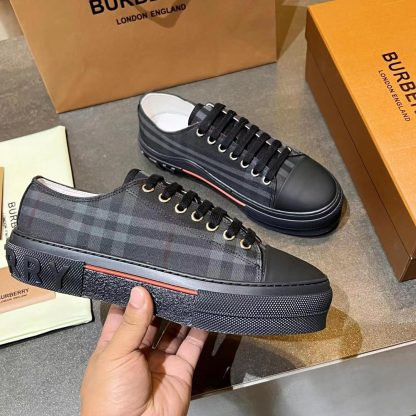 Burberry Vintage Check Cotton Sneakers - Image 8