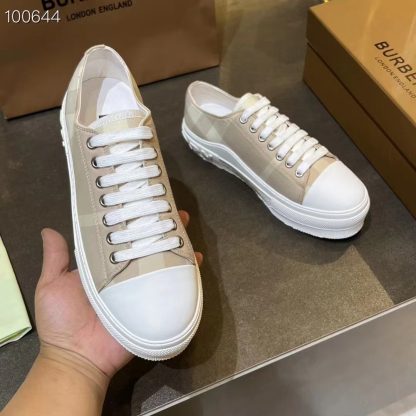 Burberry Vintage Check Cotton Sneakers - Image 8