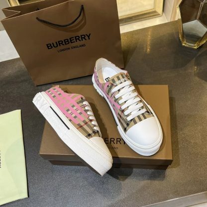 Burberry Vintage Check Cotton Sneakers - Image 8