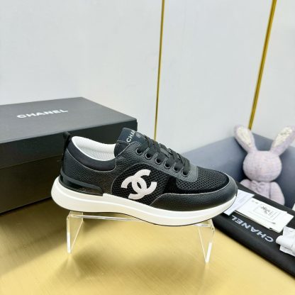 Chanel classic black and white mix and match versatile casual sneakers - Image 8