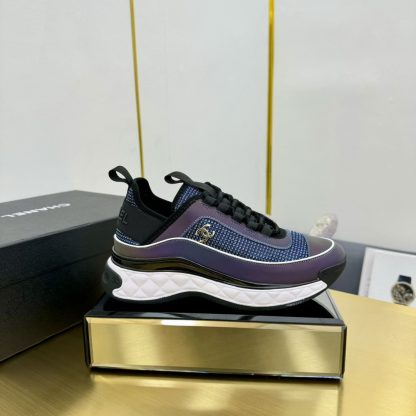 Chanel classic purple and blue mix and match fashion casual dad shoes for men and women - Image 8