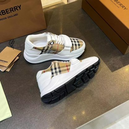 Burberry Classic Retro Plaid Platform Sneakers - Image 7