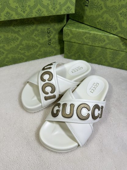 Gucci cross-over slippers