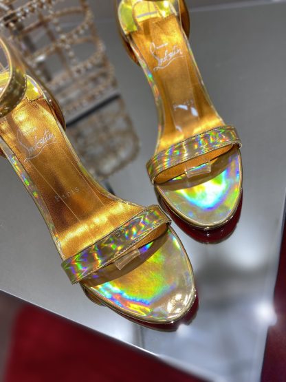 ChristianLouboutin Colorful Crystal Elegant High Heels - Image 7