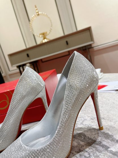 Christian Louboutin Elegant Shimmer Stiletto Heels - Image 8