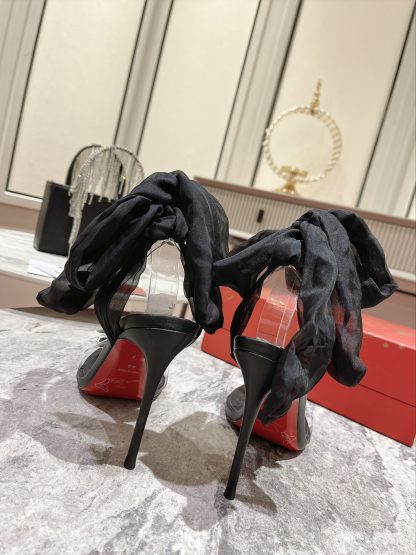 ChristianLouboutin Butterfly Diamond Buckle High Heels - Image 8