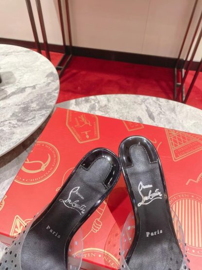 Christian Louboutin Film Diamond Peep-Toe High Heels - Image 8