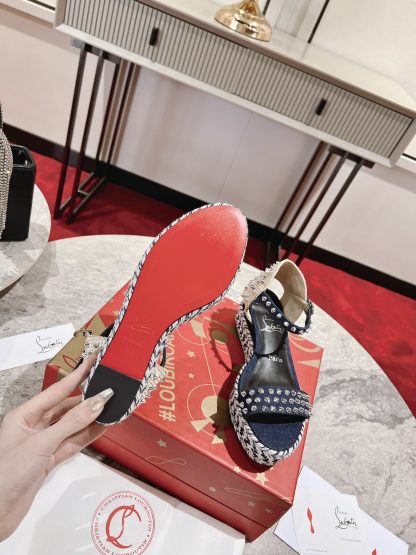 ChristianLouboutin metal studded wedge sandals - Image 8