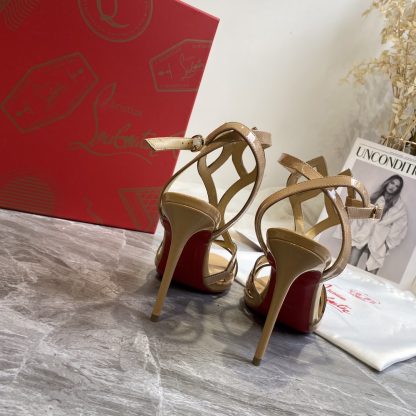ChristianLouboutin patent leather glossy sandals high heels - Image 8