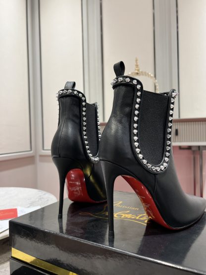 ChristianLouboutin Temperament Pointed Toe Ankle Boots - Image 7