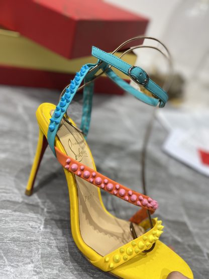 Christian Louboutin fashion pointed studded sandals high heels - Image 7