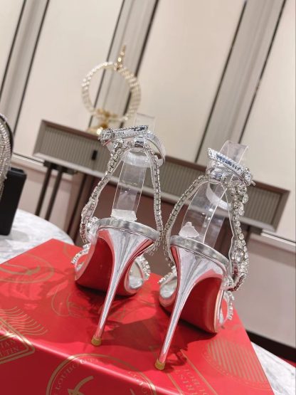 Christian Louboutin crystal chain high-heeled sandals - Image 8