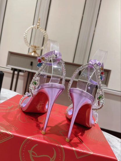 Christian Louboutin crystal chain high-heeled sandals - Image 8
